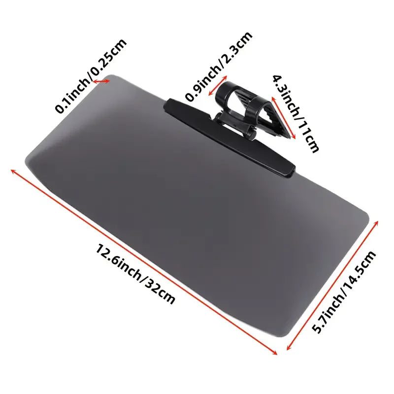 Car-Mounted Anti-Glare Mirror & UV Sunshade – Drive Safer, See Clearer